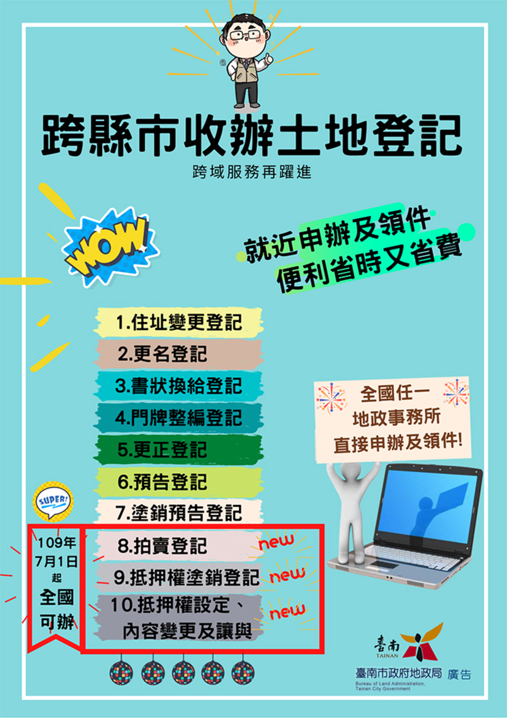 地政登記跨所任意門 7月起2項全國皆受理